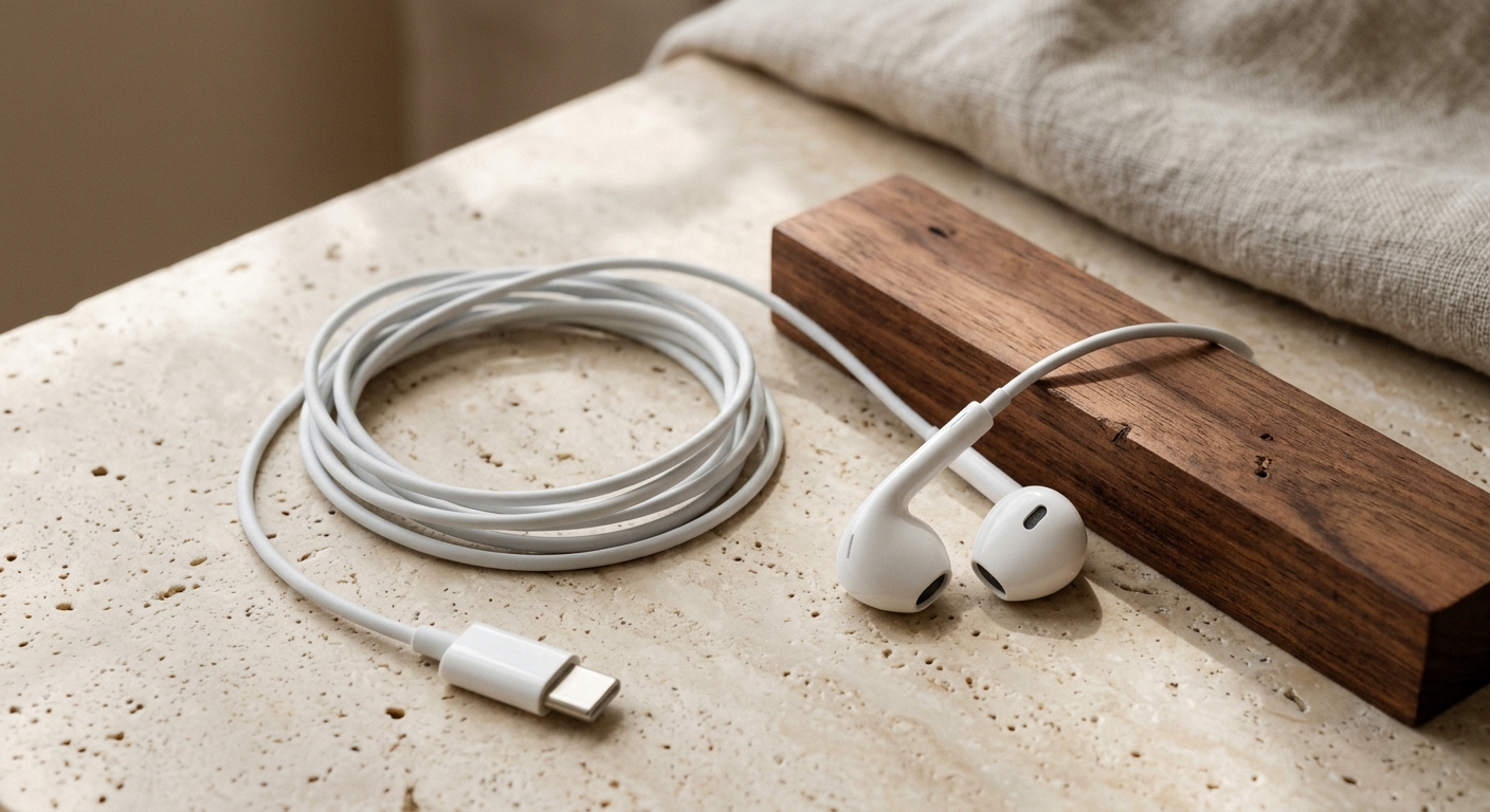 Apple EarPods USB-C editorial illustration